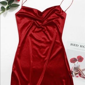 Side slit A-line cami dress